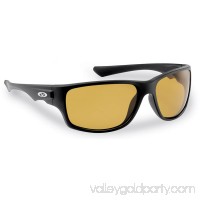 Flying Fisherman Roller Polarized Sunglasses, Matte Black Frame, Yellow-Amber Lens   551050686
